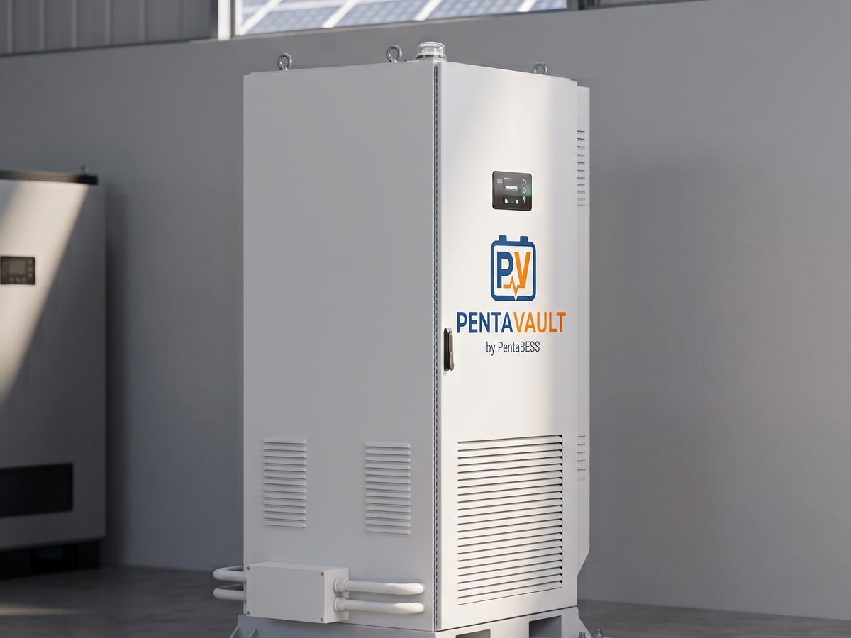 PentaVault Citadel, 261 kWh industrial cabinet, liquid cooled